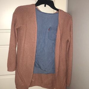 Pink cardigan